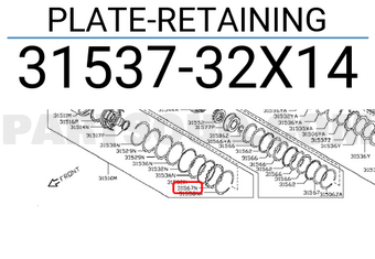 Nissan 3153732X14 PLATE-RETAINING