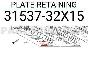 Nissan 3153732X15 PLATE-RETAINING