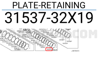 Nissan 3153732X19 PLATE-RETAINING