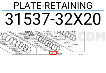 Nissan 3153732X20 PLATE-RETAINING