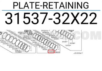 Nissan 3153732X22 PLATE-RETAINING
