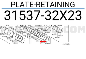 Nissan 3153732X23 PLATE-RETAINING