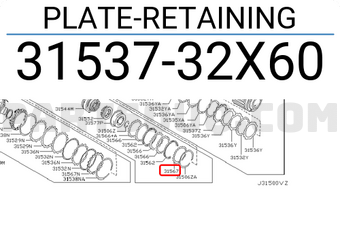Nissan 3153732X60 PLATE-RETAINING