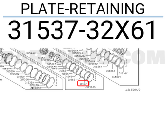 Nissan 3153732X61 PLATE-RETAINING