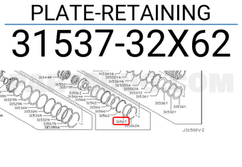 Nissan 3153732X62 PLATE-RETAINING