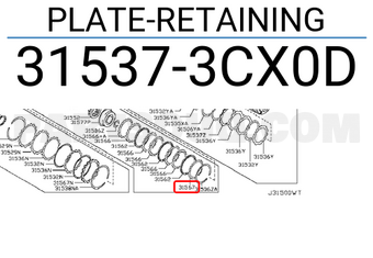 Nissan 315373CX0D PLATE-RETAINING