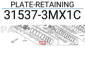 Nissan 315373MX1C PLATE-RETAINING