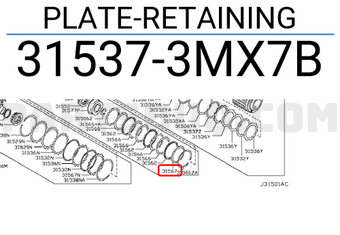 Nissan 315373MX7B PLATE-RETAINING