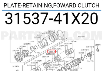 Nissan 3153741X20 PLATE-RETAINING,FOWARD CLUTCH