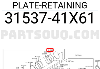 Nissan 3153741X61 PLATE-RETAINING