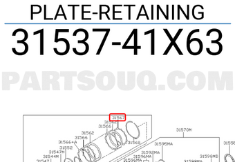 Nissan 3153741X63 PLATE-RETAINING
