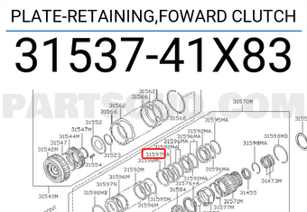 Nissan 3153741X83 PLATE-RETAINING,FOWARD CLUTCH