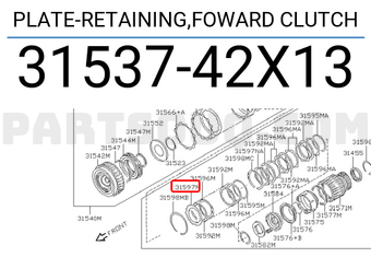 Nissan 3153742X13 PLATE-RETAINING,FOWARD CLUTCH