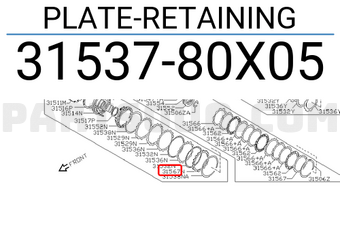 Nissan 3153780X05 PLATE-RETAINING