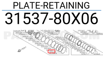 Nissan 3153780X06 PLATE-RETAINING