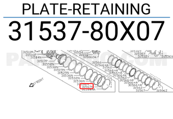 Nissan 3153780X07 PLATE-RETAINING