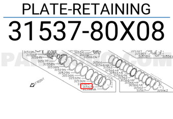 Nissan 3153780X08 PLATE-RETAINING