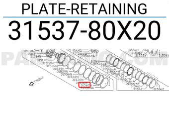 Nissan 3153780X20 PLATE-RETAINING