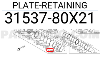 Nissan 3153780X21 PLATE-RETAINING