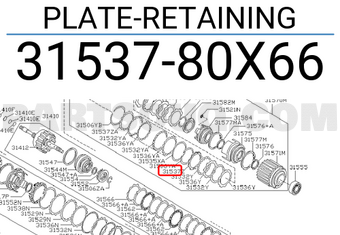 Nissan 3153780X66 PLATE-RETAINING