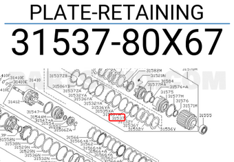 Nissan 3153780X67 PLATE-RETAINING