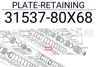 Nissan 3153780X68 PLATE-RETAINING