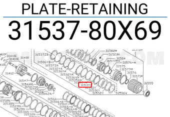 Nissan 3153780X69 PLATE-RETAINING