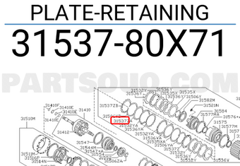 Nissan 3153780X71 PLATE-RETAINING