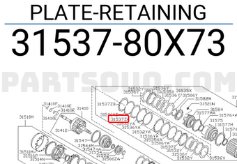 Nissan 3153780X73 PLATE-RETAINING