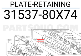 Nissan 3153780X74 PLATE-RETAINING