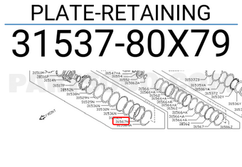 Nissan 3153780X79 PLATE-RETAINING