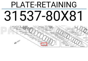 Nissan 3153780X81 PLATE-RETAINING
