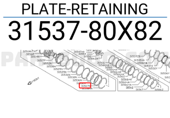 Nissan 3153780X82 PLATE-RETAINING
