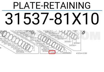 Nissan 3153781X10 PLATE-RETAINING