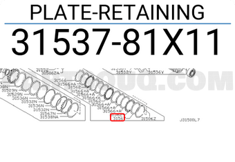 Nissan 3153781X11 PLATE-RETAINING