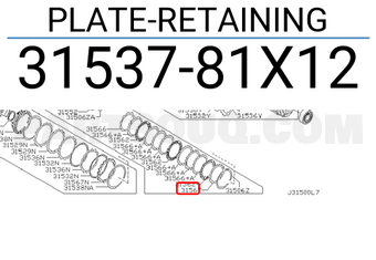 Nissan 3153781X12 PLATE-RETAINING