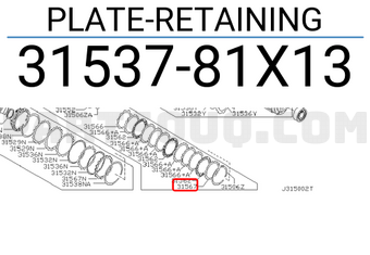 Nissan 3153781X13 PLATE-RETAINING