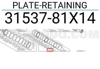 Nissan 3153781X14 PLATE-RETAINING