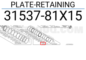 Nissan 3153781X15 PLATE-RETAINING