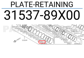 Nissan 3153789X00 PLATE-RETAINING