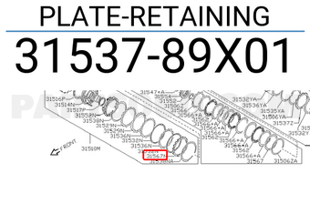 Nissan 3153789X01 PLATE-RETAINING