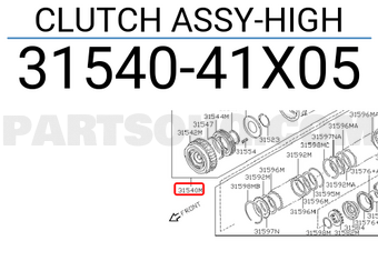 Nissan 3154041X05 CLUTCH ASSY-HIGH