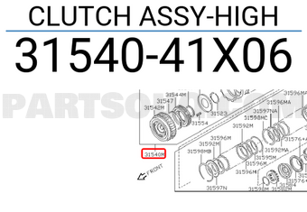 Nissan 3154041X06 CLUTCH ASSY-HIGH