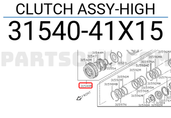 Nissan 3154041X15 CLUTCH ASSY-HIGH