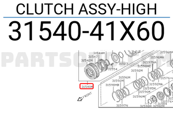 Nissan 3154041X60 CLUTCH ASSY-HIGH
