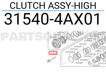Nissan 315404AX01 CLUTCH ASSY-HIGH