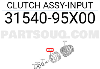Nissan 3154095X00 CLUTCH ASSY-INPUT