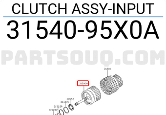 Nissan 3154095X0A CLUTCH ASSY-INPUT