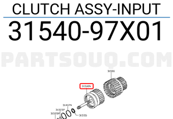 Nissan 3154097X01 CLUTCH ASSY-INPUT