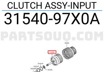 Nissan 3154097X0A CLUTCH ASSY-INPUT